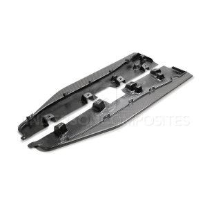 Ford Mustang Rocker Splitters - Anderson Composites - 3K, 2X2 Twill Weave - Carbon Fiber - `20-`21